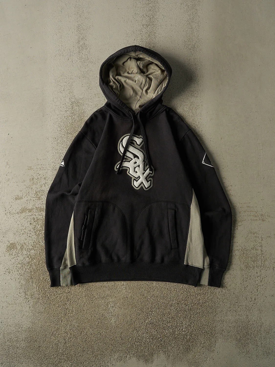 Vintage Y2K Black Chicago White Sox Chenille Embroidered Hoodie (M) sold by Rebalance Vintage