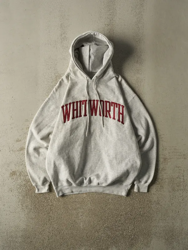 Vintage 90s Heather Grey Whitworth University Hoodie (M/L) made by Rebalance Vintage