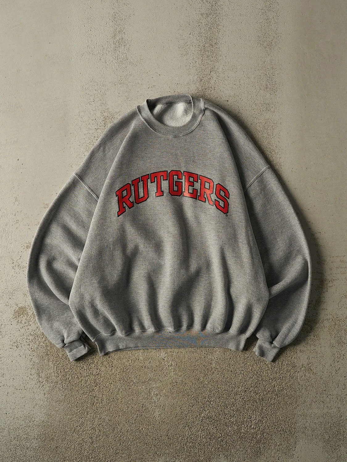 Vintage 90s Grey Rutgers University Crewneck (XL) sold by Rebalance Vintage