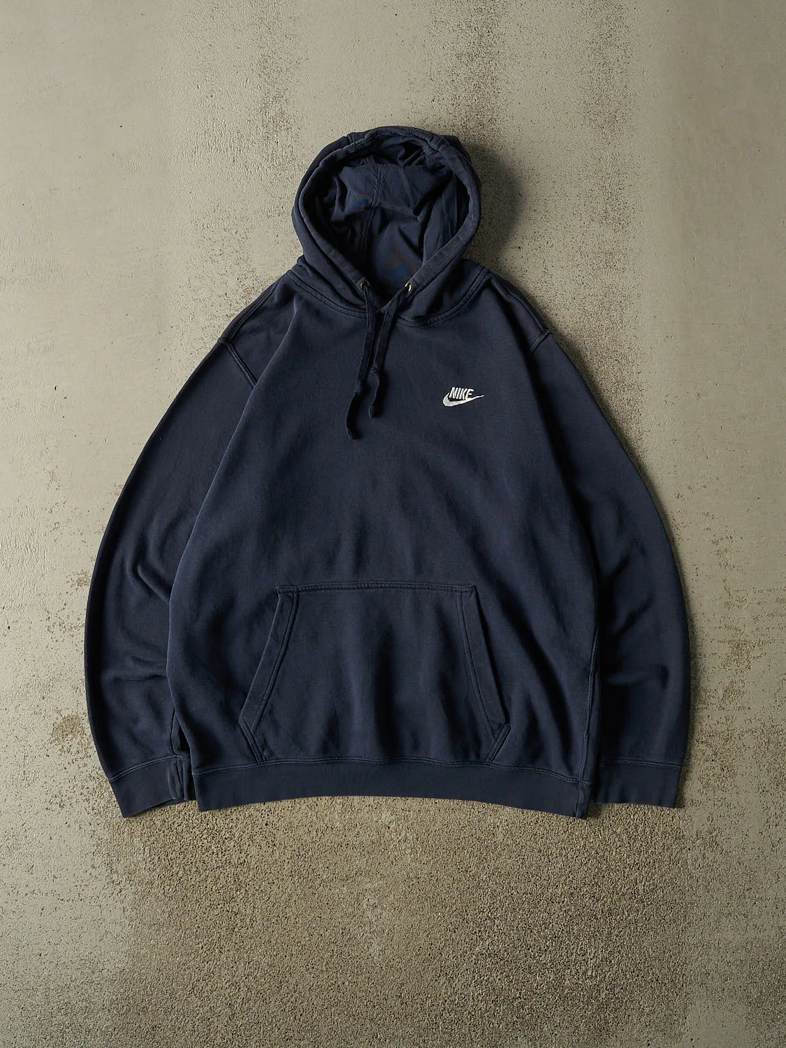 Vintage Y2K Navy Blue Nike Embroidered Hoodie (L/XL) sold by Rebalance Vintage
