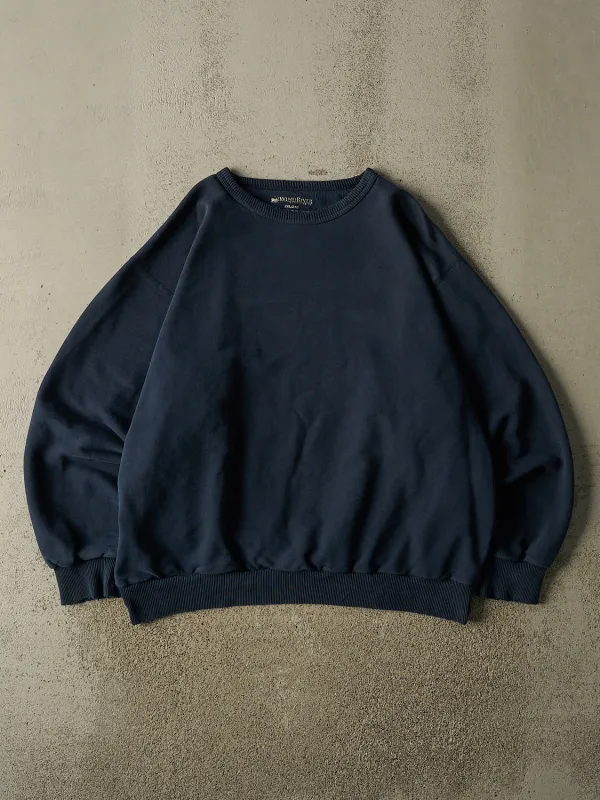 Vintage Y2K Navy Blue Wind River Blank Crewneck (XXL/XXXL) made by Rebalance Vintage