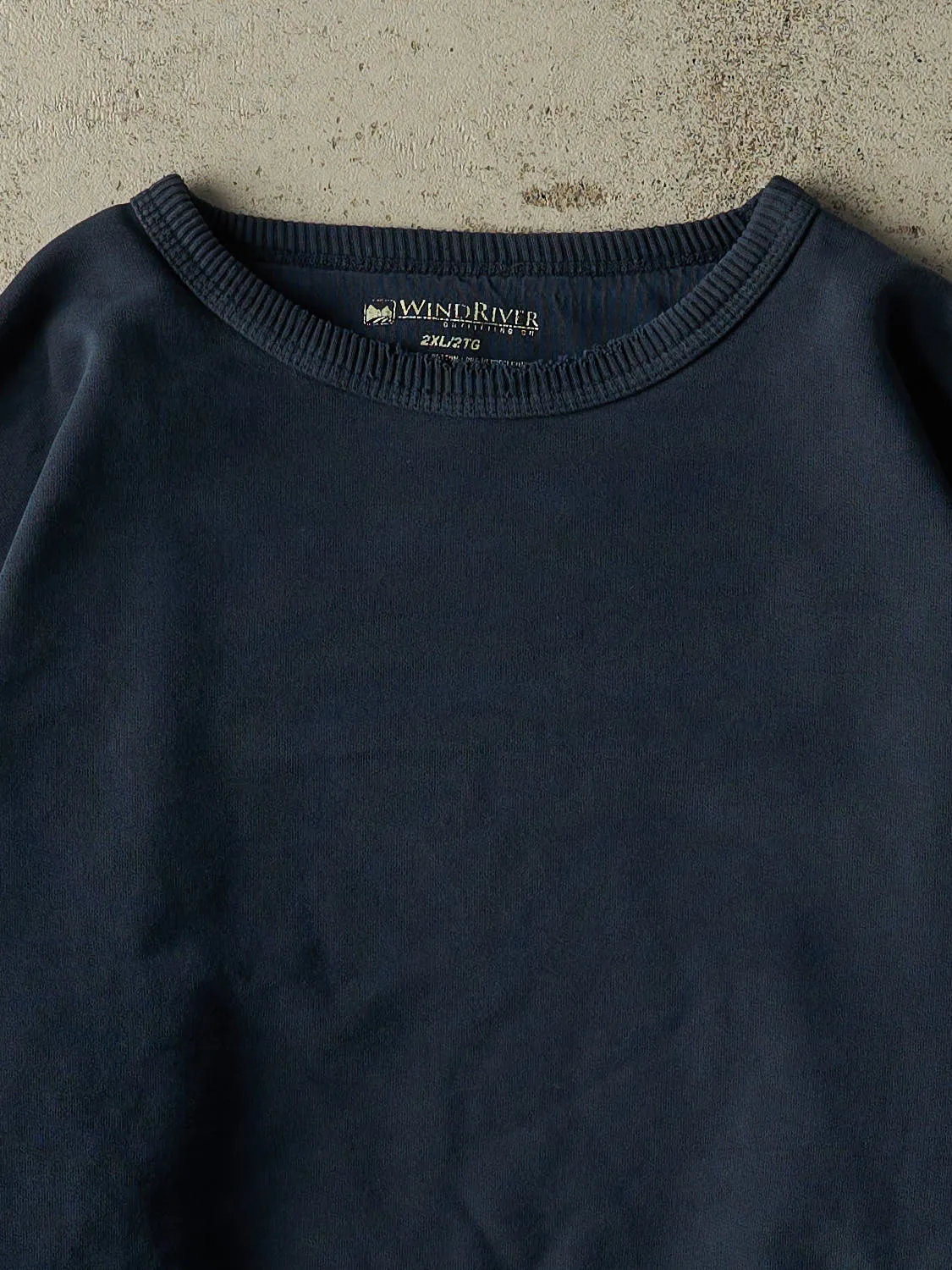 Vintage Y2K Navy Blue Wind River Blank Crewneck (XXL/XXXL) sold by Rebalance Vintage product image thumbnail 2