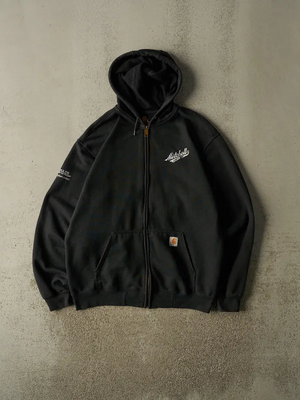 Vintage Y2K Black Carhartt Embroidered Zip Up Hoodie (XL) made by Rebalance Vintage