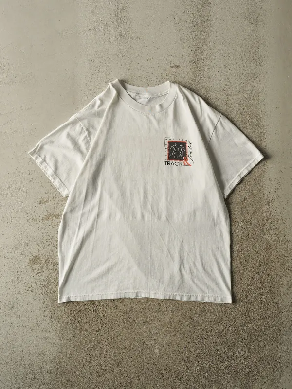 Vintage 90s White Harbor Springs Track & Field Tee (M) made by Rebalance Vintage