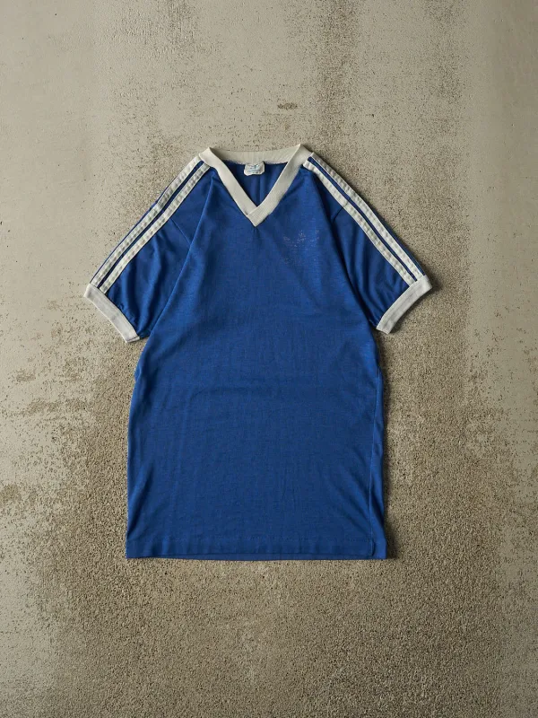 Vintage 80s Blue Adidas Jersey Tee (XS/S) made by Rebalance Vintage