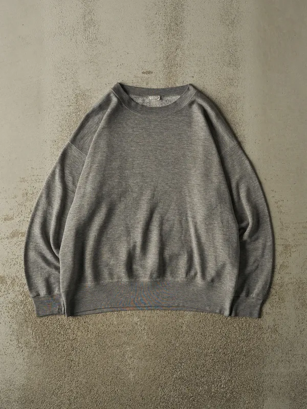 Vintage 90s Grey Blank Crewneck (M/L) made by Rebalance Vintage