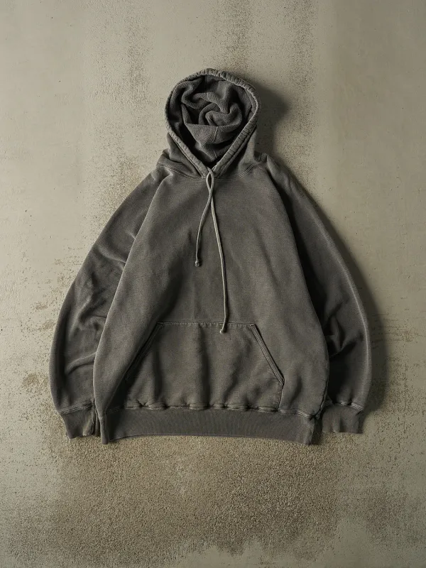 Vintage Y2K Washed Grey Blank Hoodie (XL/XXL) made by Rebalance Vintage