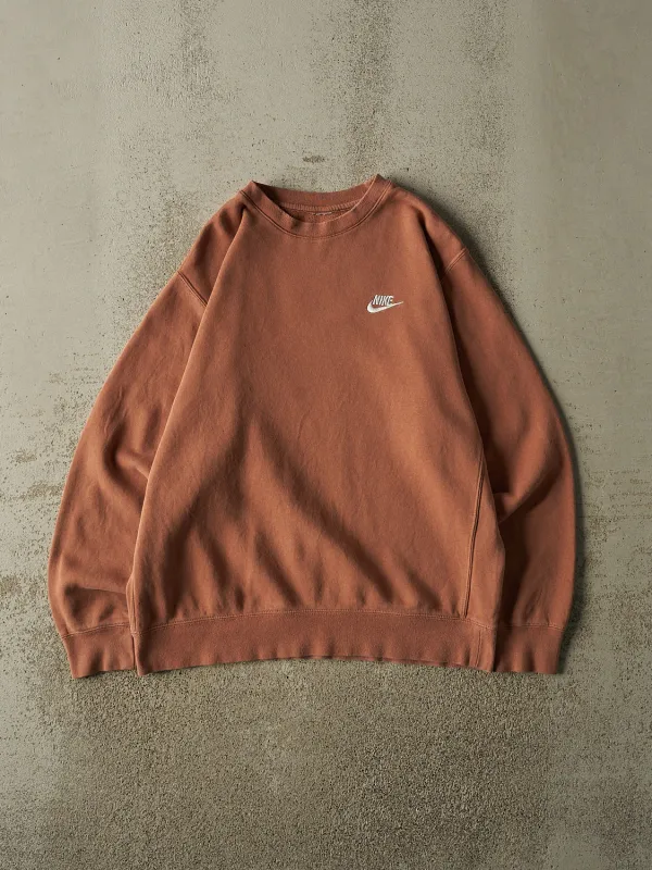 Vintage Y2K Clay Brown Nike Logo Crewneck (L/XL) made by Rebalance Vintage