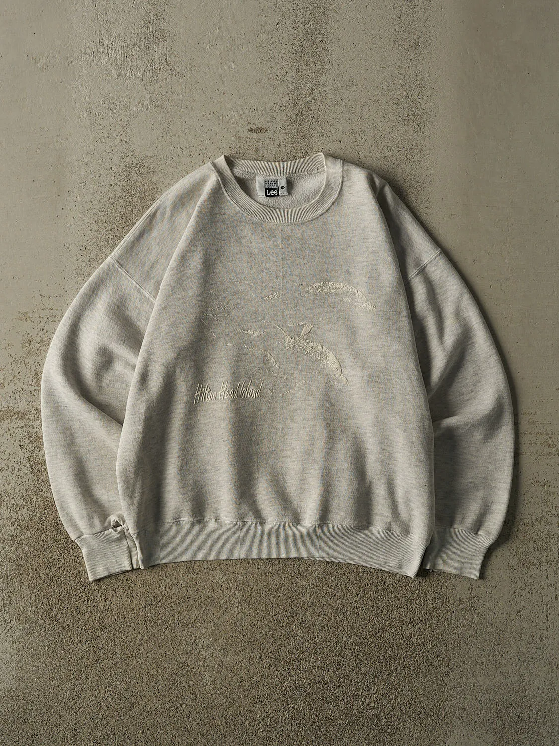 Vintage 90s Heather Grey Hilton Head Island Crewneck (L/XL) sold by Rebalance Vintage