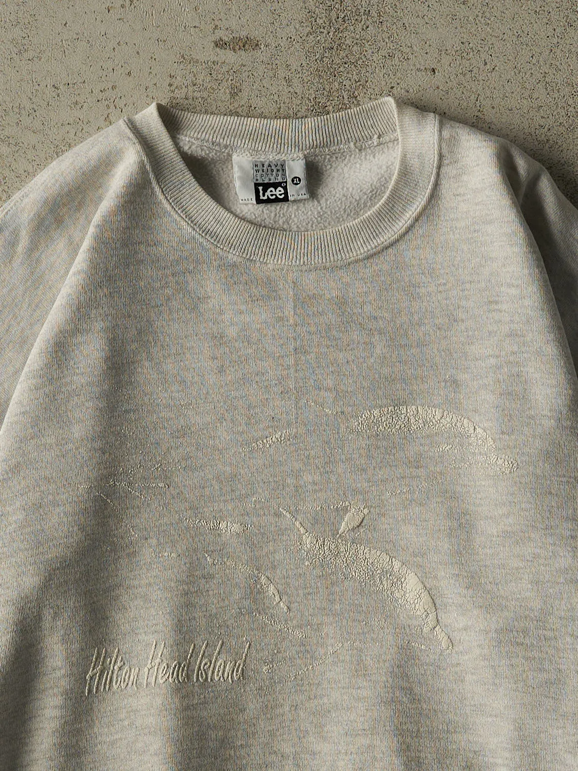 Vintage 90s Heather Grey Hilton Head Island Crewneck (L/XL) sold by Rebalance Vintage product image thumbnail 2