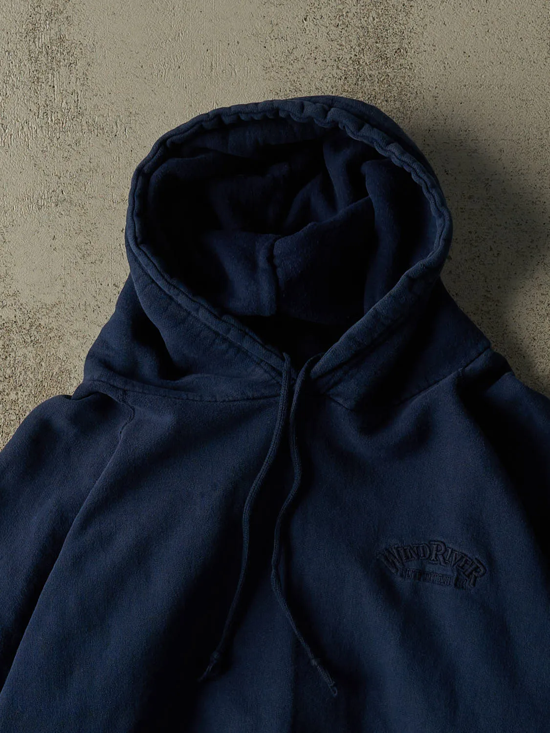 Vintage 90s Navy Blue Wind River Embroidered Hoodie (M/L) sold by Rebalance Vintage product image thumbnail 2