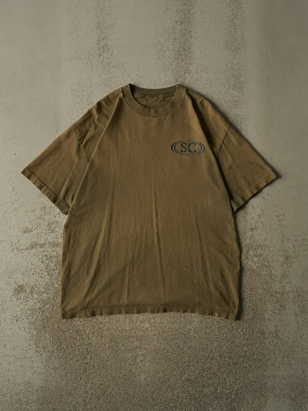 Vintage 90s Sun Faded Green San Clemente Tee (L/XL) made by Rebalance Vintage