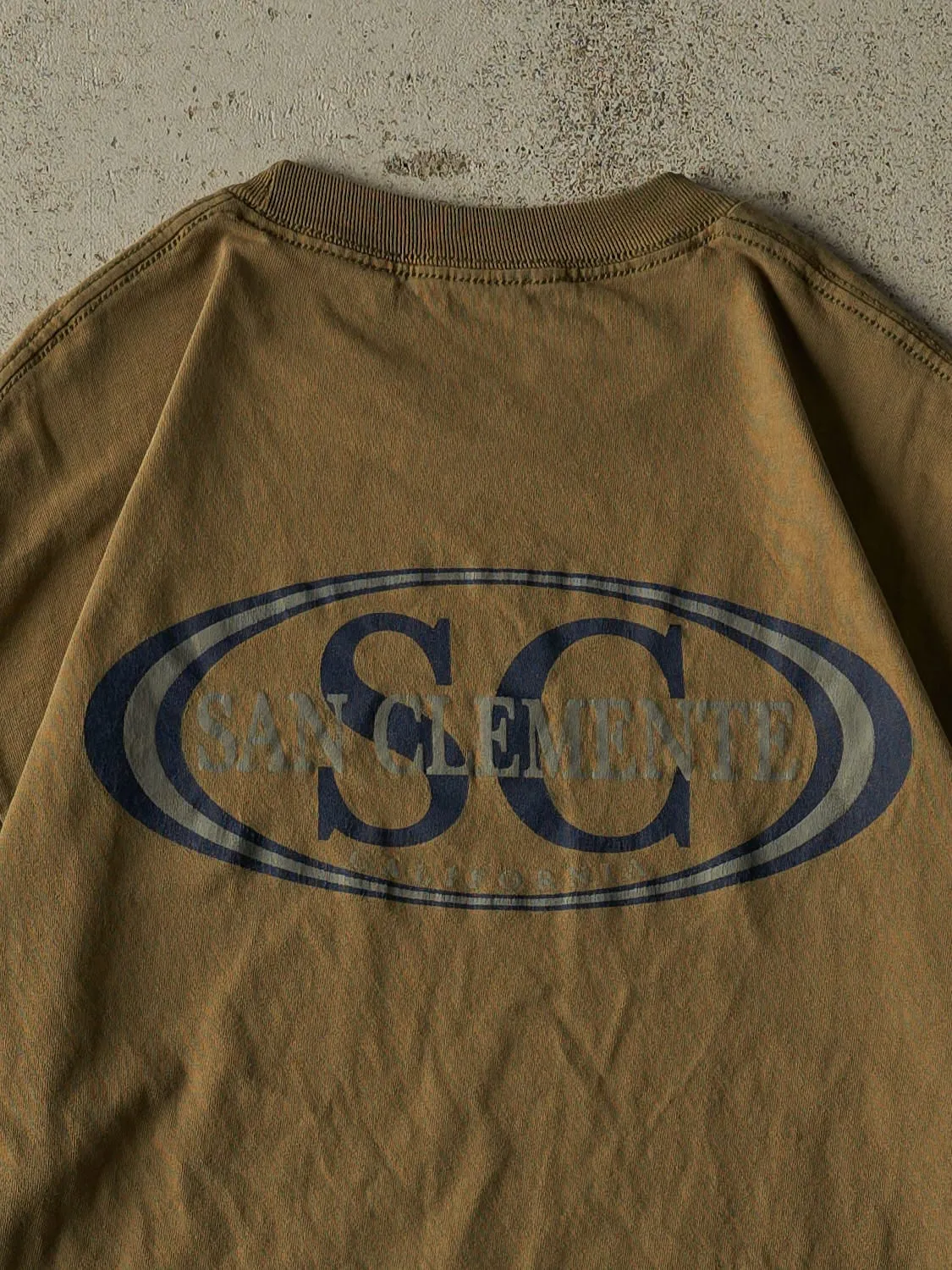 Vintage 90s Sun Faded Green San Clemente Tee (L/XL) sold by Rebalance Vintage product image thumbnail 4