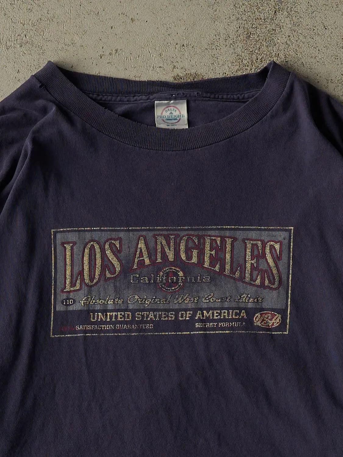 Vintage Y2K Navy Blue Los Angeles California Long Sleeve (XL) sold by Rebalance Vintage product image thumbnail 2