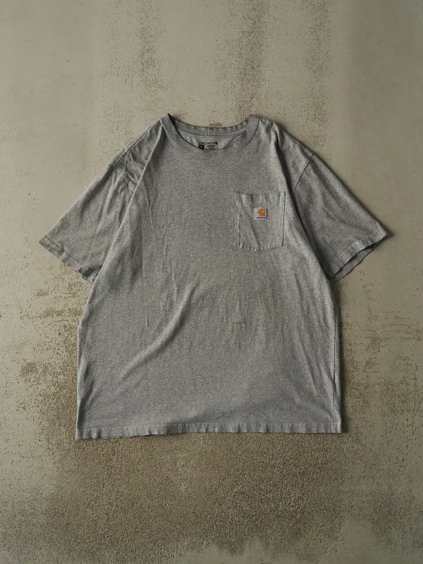 Vintage Y2K Grey Carhartt Pocket Tee (XXL) made by Rebalance Vintage