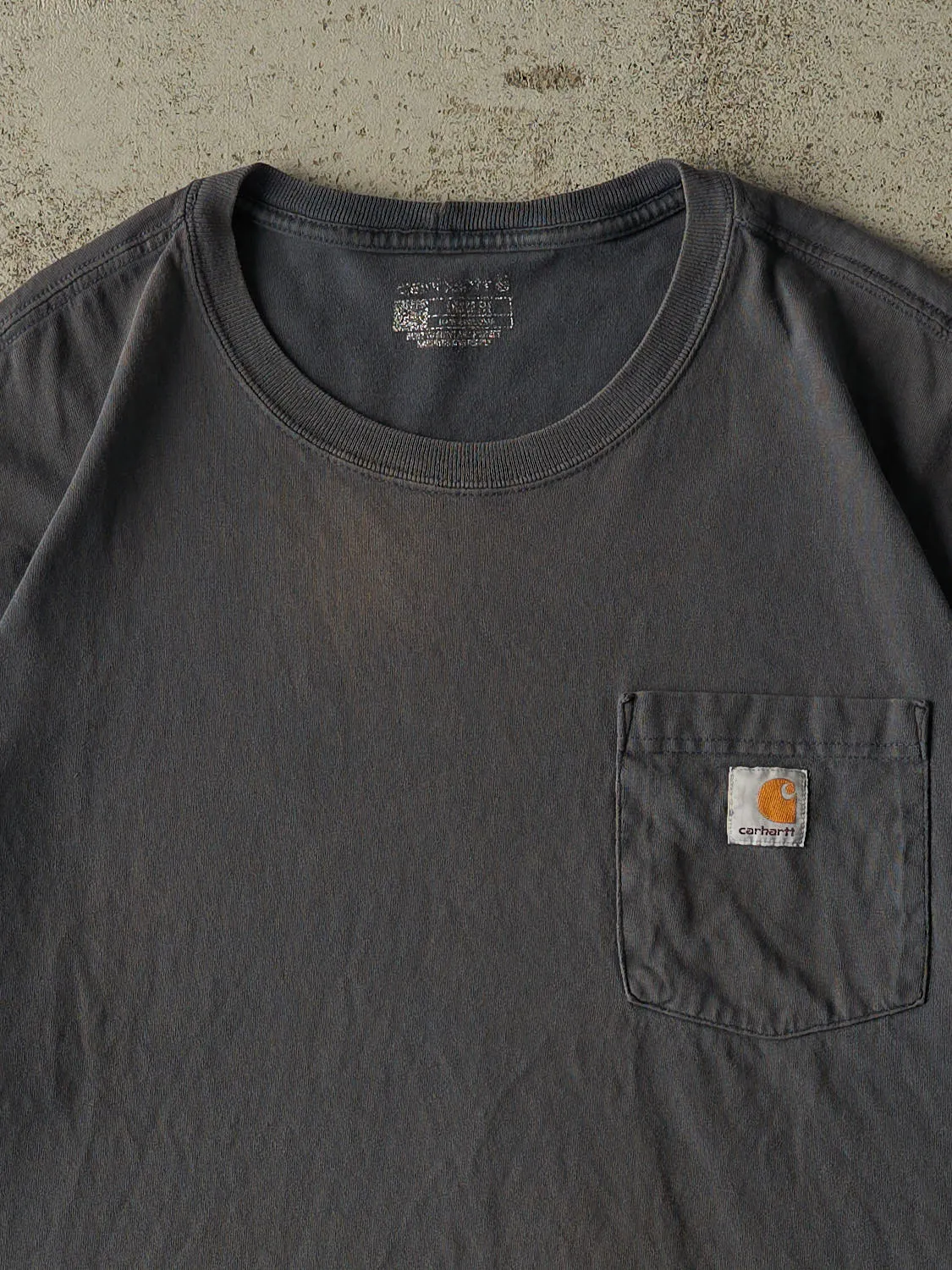 Vintage Y2K Faded Grey Carhartt Pocket Tee (XL/XXL) sold by Rebalance Vintage product image thumbnail 2