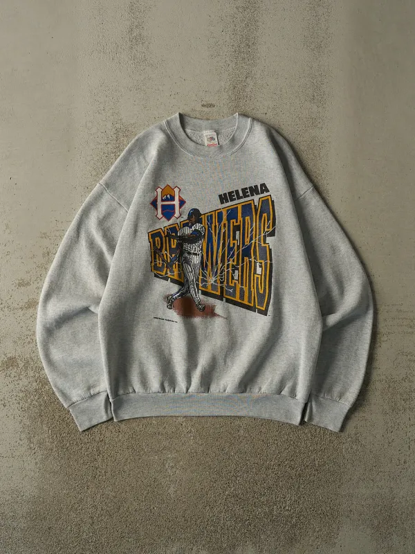 Vintage 94' Heather Grey Helena Brewers Crewneck (M/L) made by Rebalance Vintage