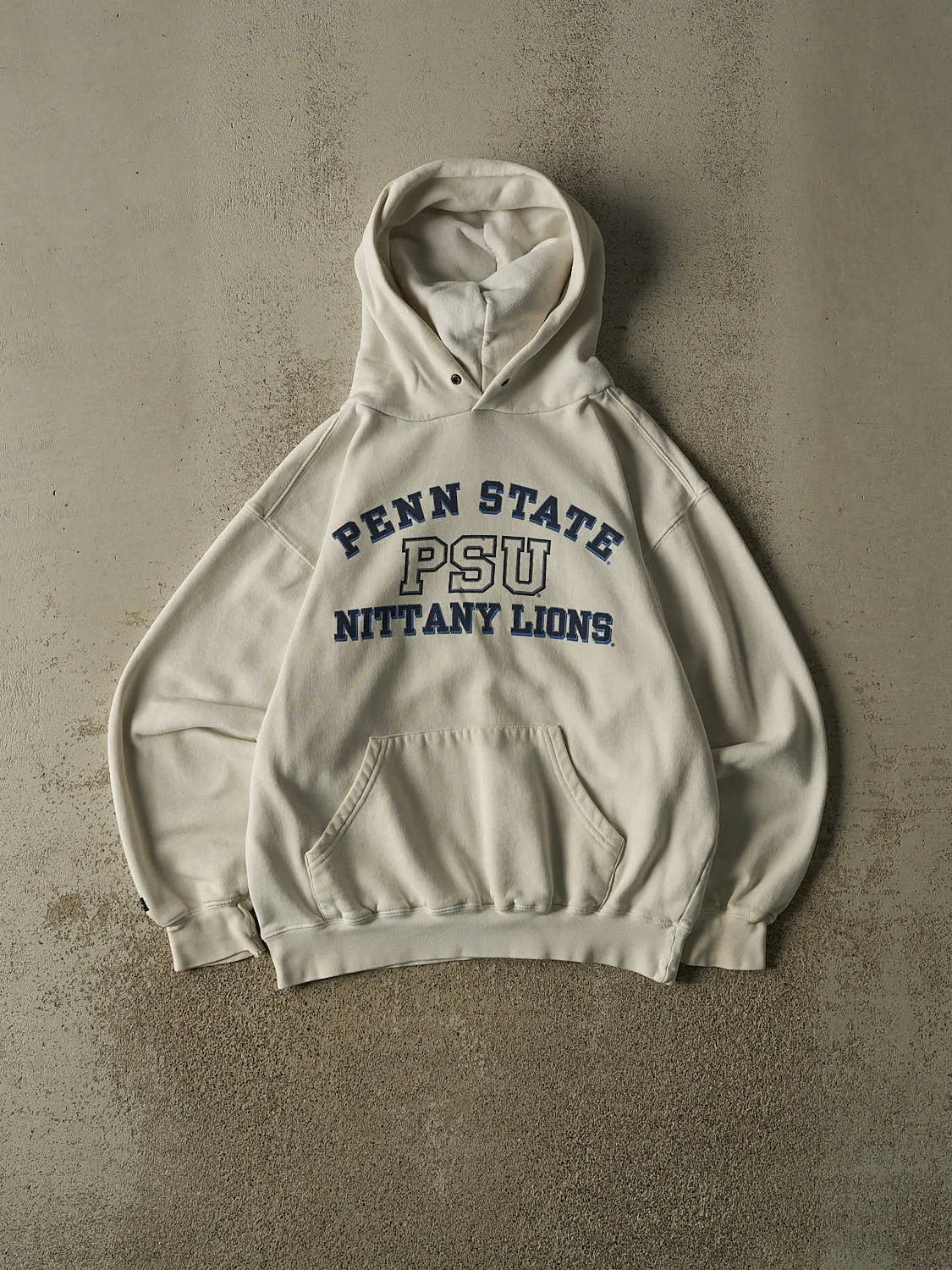 Vintage 90s Beige Penn State University Hoodie (S) sold by Rebalance Vintage