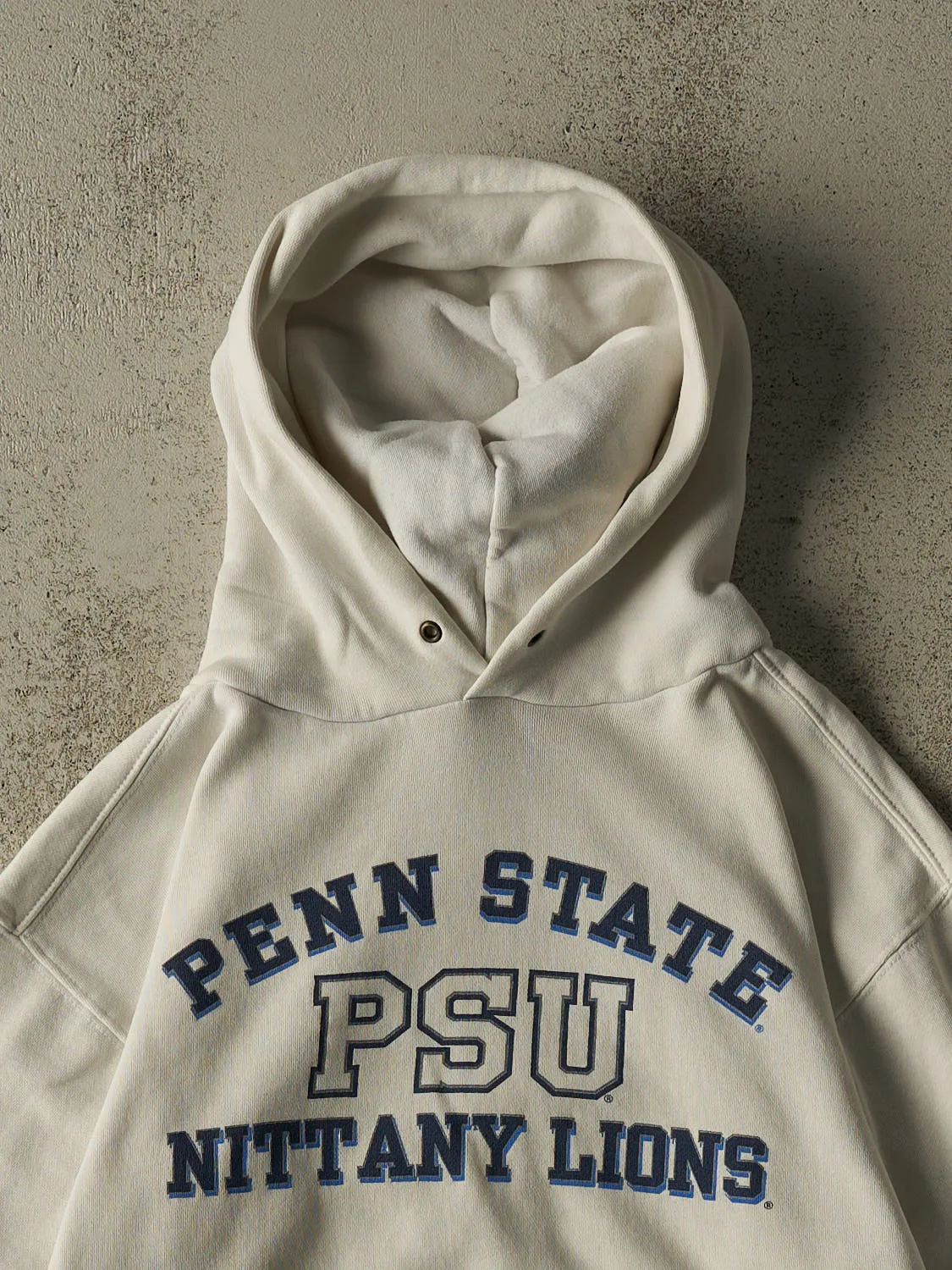 Vintage 90s Beige Penn State University Hoodie (S) sold by Rebalance Vintage product image thumbnail 2