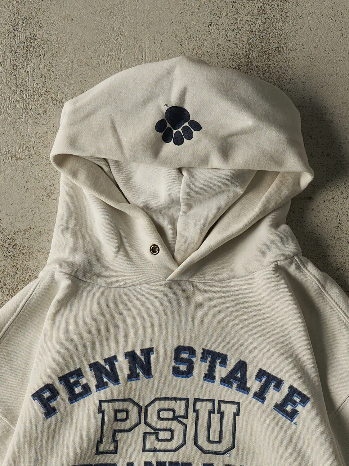 Vintage 90s Beige Penn State University Hoodie (S) sold by Rebalance Vintage product image thumbnail 4