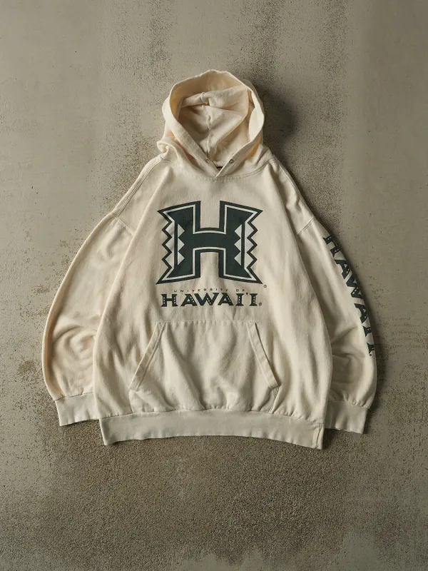 Vintage 90s Beige University of Hawaii Hoodie (L/XL) made by Rebalance Vintage