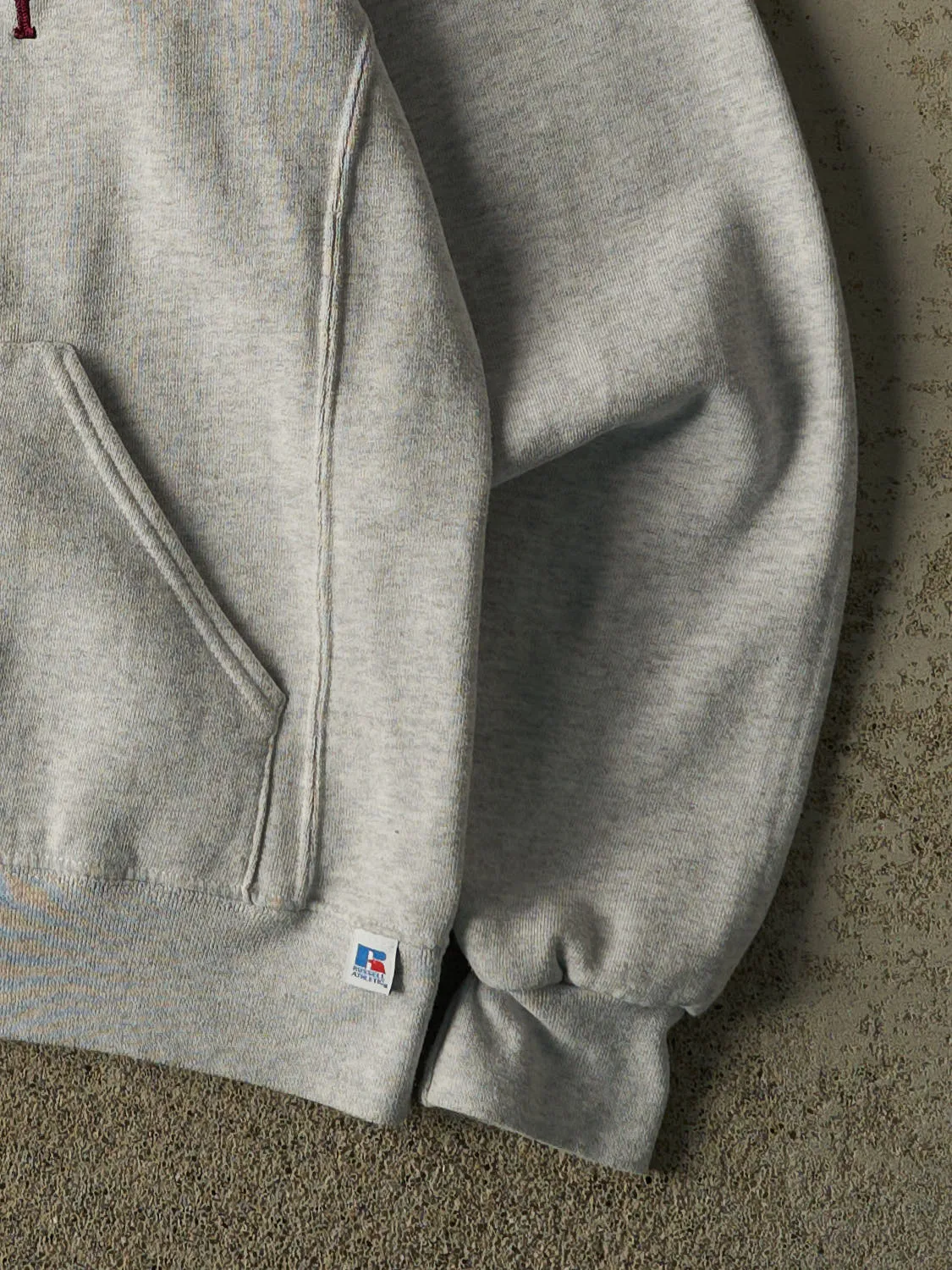 Vintage Y2K Heather Grey Russell Athletic Harvard University Embroidered Hoodie (S/M) sold by Rebalance Vintage product image thumbnail 3