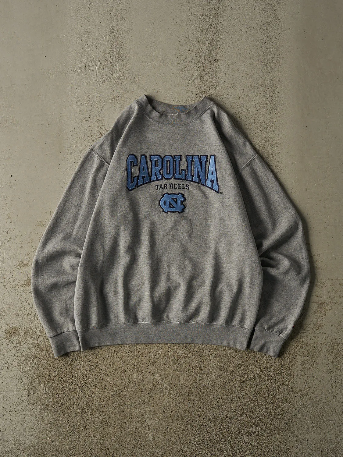 Vintage 90s Grey University of North Carolina Crewneck (M) sold by Rebalance Vintage
