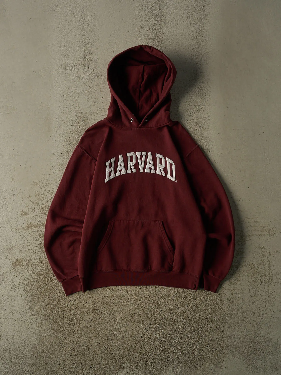 Vintage Y2K Burgundy Harvard University Champion Hoodie (S) sold by Rebalance Vintage