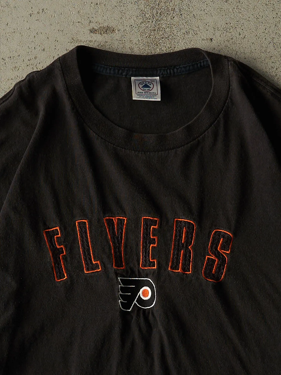 Vintage 90s Faded Black Philadelphia Flyers Tee (XL/XXL) sold by Rebalance Vintage product image thumbnail 2