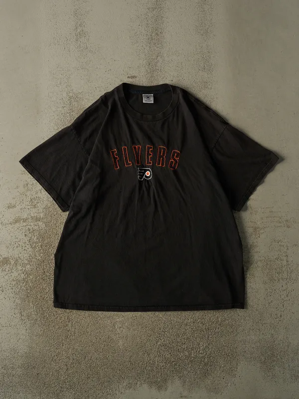Vintage 90s Faded Black Philadelphia Flyers Tee (XL/XXL) made by Rebalance Vintage