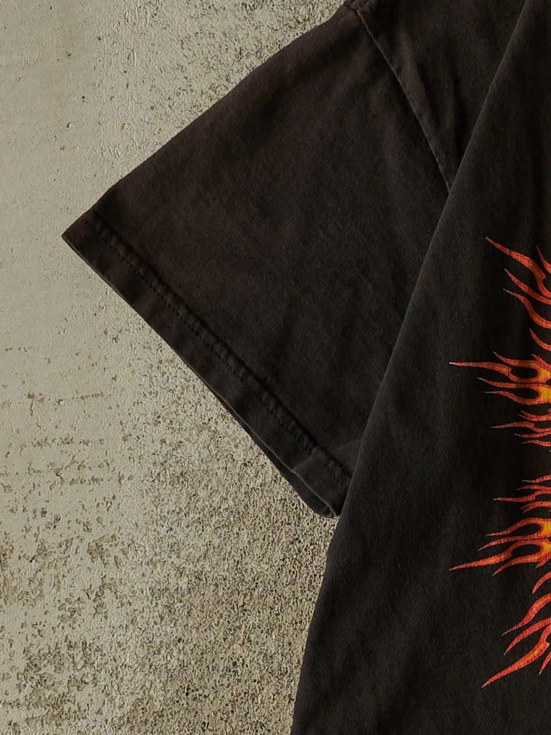 Vintage 90s Faded Black Flaming Eagle Tee (M/L) sold by Rebalance Vintage product image thumbnail 3