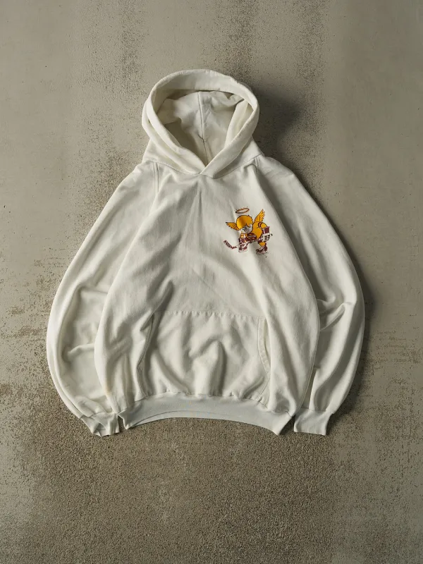 Vintage 90s White St. Albert Saints Hoodie (M) made by Rebalance Vintage