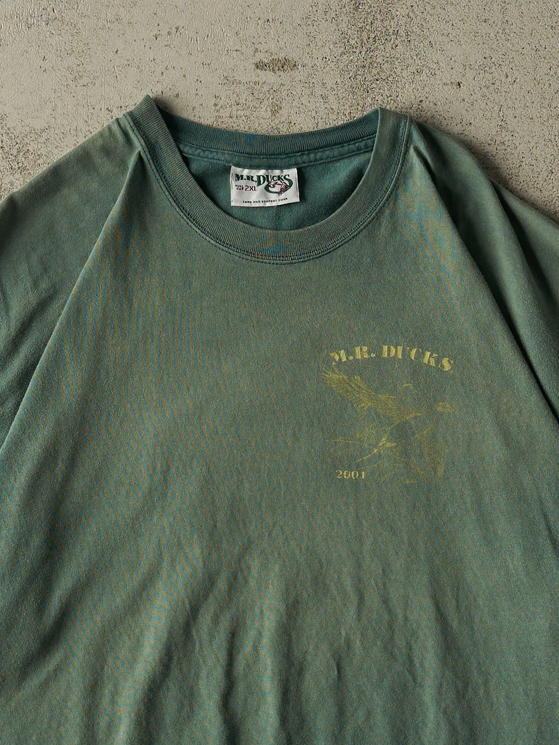 Vintage 01' Sun Faded Green M.R. Ducks Ocean City Maryland Tee (XL/XXL) sold by Rebalance Vintage product image thumbnail 4