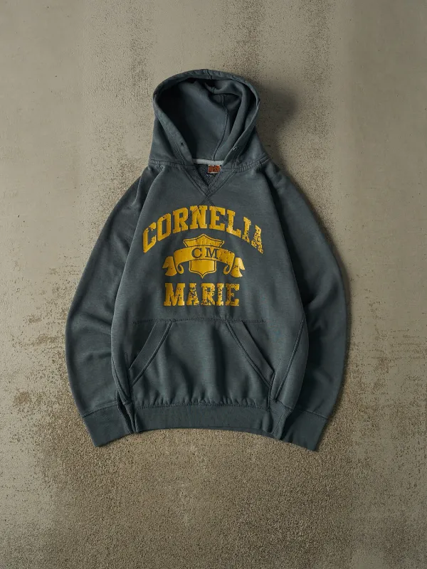 Vintage 90s Sun Faded Blue Cornelia Marie Hoodie (S/M) made by Rebalance Vintage