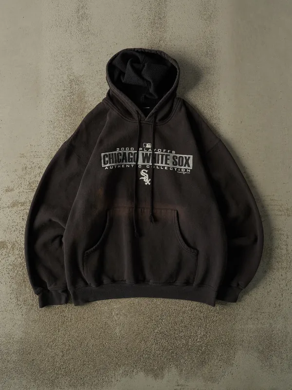 Vintage 00' Sun Faded Black Chicago White Sox Hoodie (L/XL) made by Rebalance Vintage