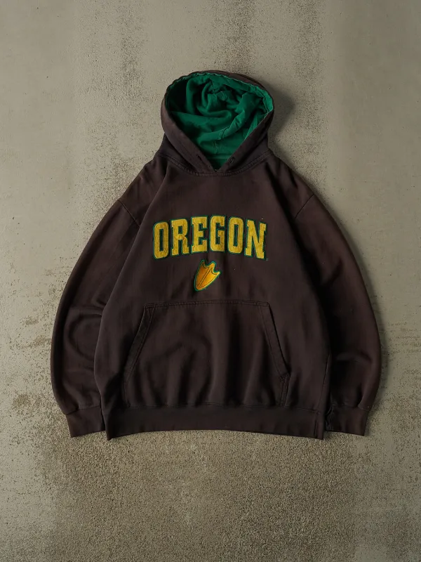 Vintage 90s Sun Faded Black University of Oregon Ducks Hoodie (L) made by Rebalance Vintage
