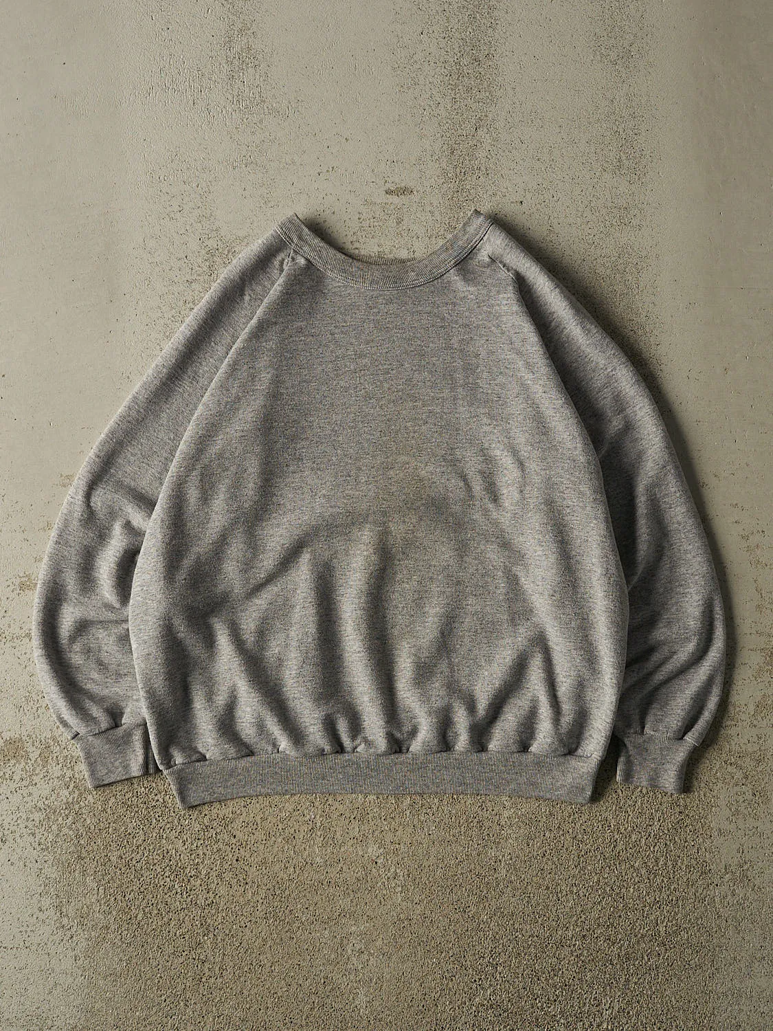 Vintage 90s Grey Blank Crewneck (L) sold by Rebalance Vintage