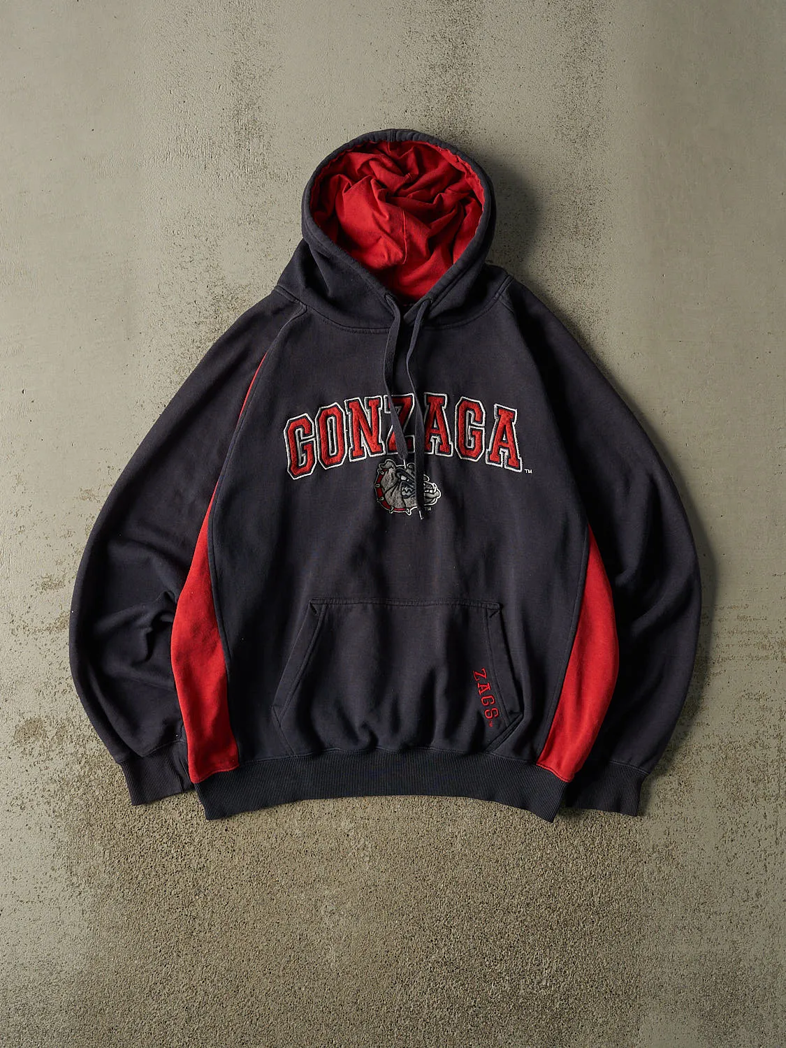 Vintage Y2K Faded Black Gonzaga University Embroidered Hoodie (L/XL) sold by Rebalance Vintage