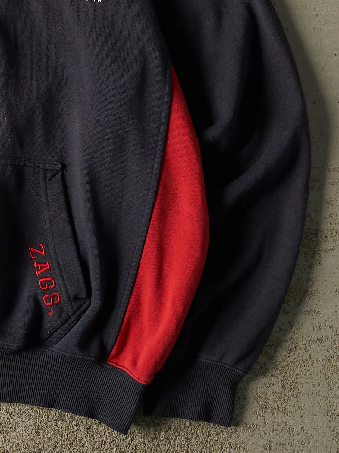 Vintage Y2K Faded Black Gonzaga University Embroidered Hoodie (L/XL) sold by Rebalance Vintage product image thumbnail 3
