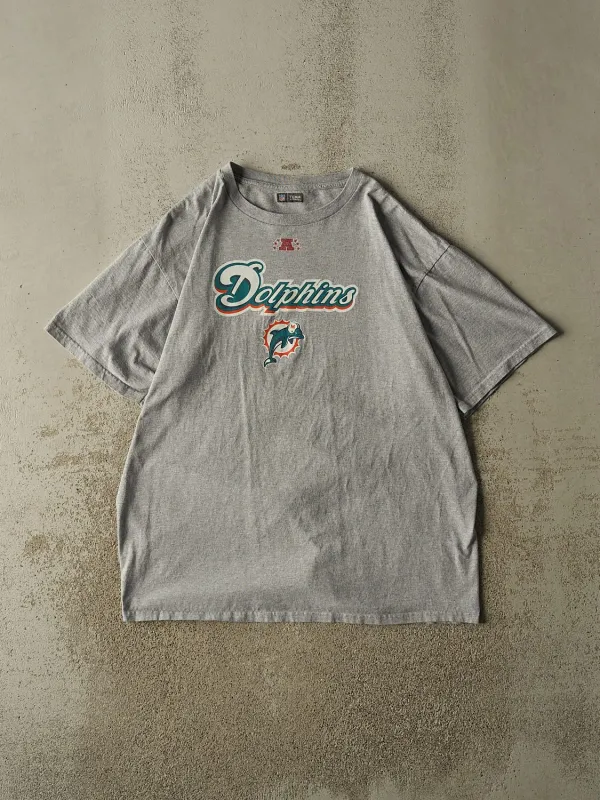 Vintage Y2K Grey Miami Dolphins Tee (XL) made by Rebalance Vintage