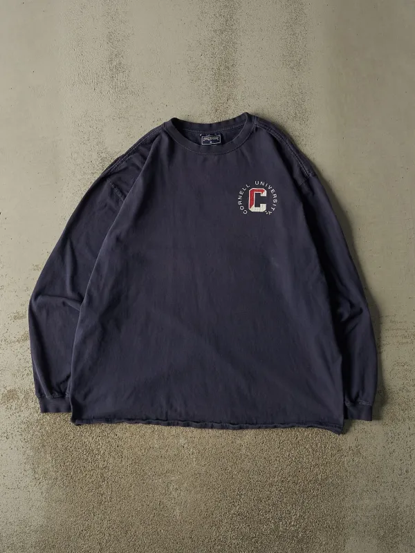 Vintage 90s Navy Blue Cornell University Long Sleeve (XL/XXL) made by Rebalance Vintage