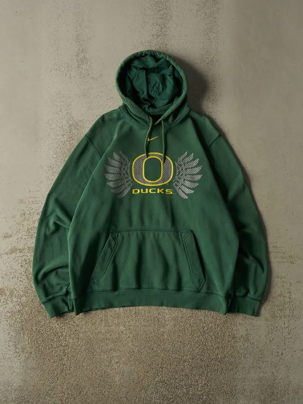 Vintage Y2K Green Nike Middle Swoosh University of Oregon Hoodie (L/XL) made by Rebalance Vintage