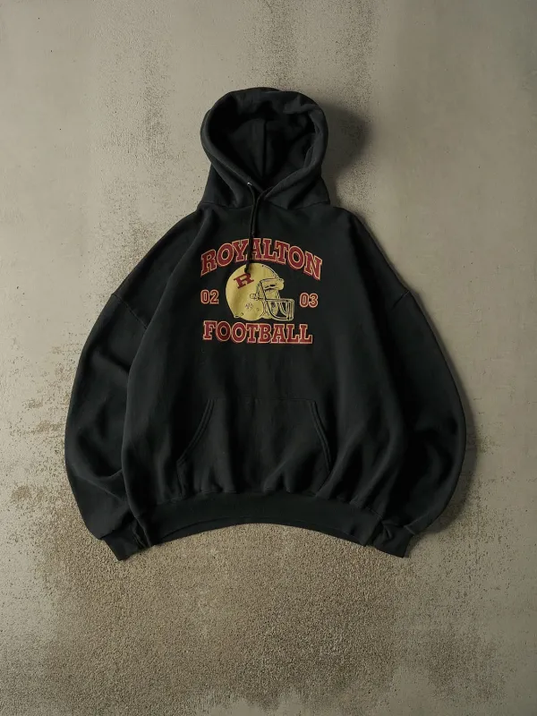 Vintage 03' Black Royalton Football Hoodie (XXL) made by Rebalance Vintage