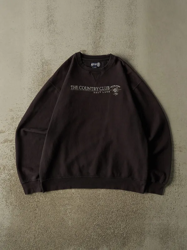 Vintage 90s Faded Black Salt Lake Country Club Crewneck (XL) made by Rebalance Vintage