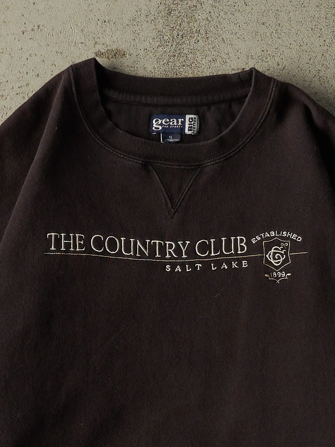 Vintage 90s Faded Black Salt Lake Country Club Crewneck (XL) sold by Rebalance Vintage product image thumbnail 2