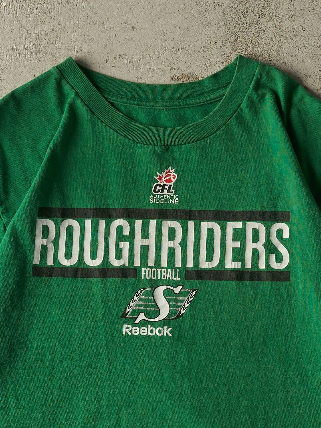 Vintage Y2K Green Saskatchewan Roughriders Tee (L/XL) sold by Rebalance Vintage product image thumbnail 2