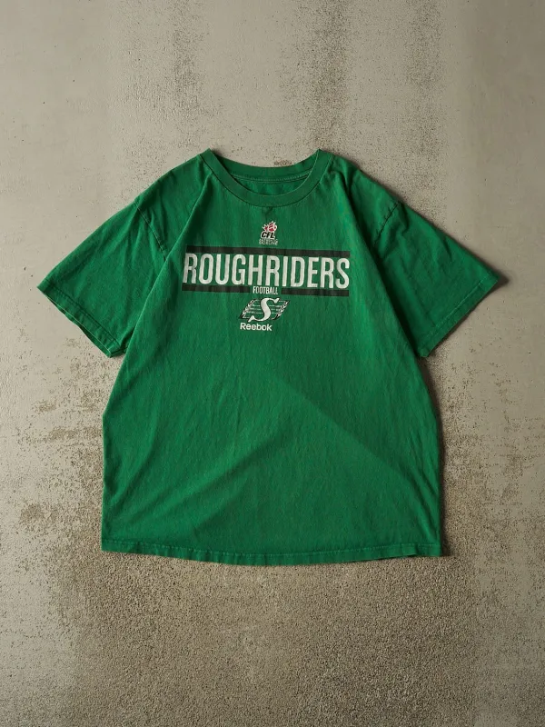 Vintage Y2K Green Saskatchewan Roughriders Tee (L/XL) made by Rebalance Vintage