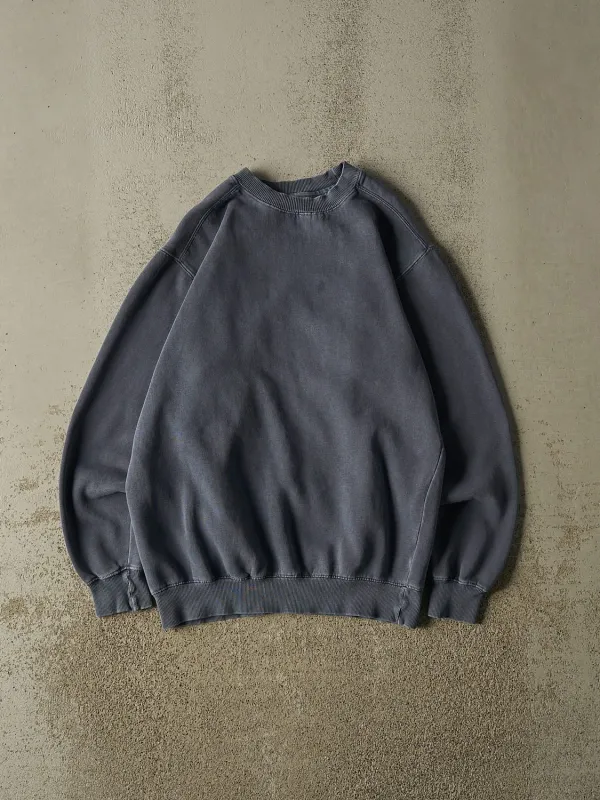 Vintage 90s Washed Blue Blank Crewneck (M) made by Rebalance Vintage