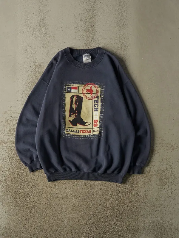 Vintage 90s Blue Microsoft Tech Ed 99' Dallas Crewneck (L/XL) made by Rebalance Vintage
