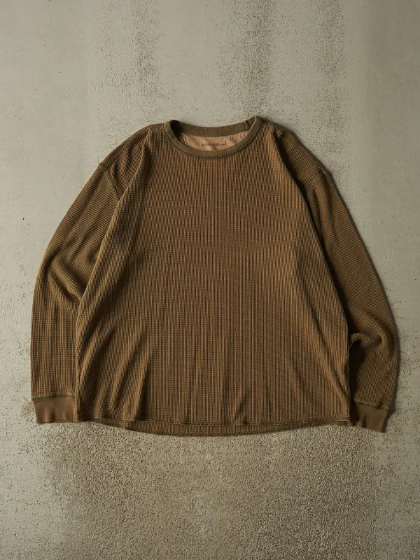 Vintage Y2K Sun Faded Green Eddie Bauer Thermal Long Sleeve (XL/XXL) made by Rebalance Vintage